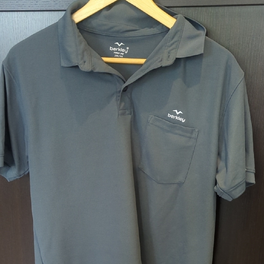 Men's Berkley Gray Polo Short Sleeve Shirt - Size L BNWOT